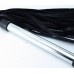 Черная плетка с металлической ручкой - 43 см.