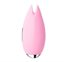 Розовый вибростимулятор клитора Candy с эффектом  поцелуя рыбки 