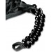 Черные трусики Crotchless Pleasure Pearls S-M-L с бусинами и анальным стимулятором