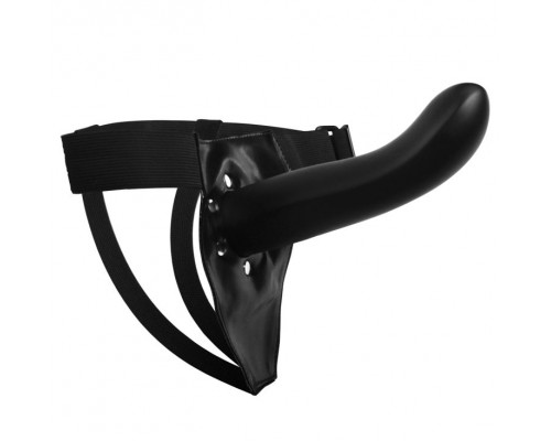Чёрный полый страпон Vixen G-Spot Hollow Strap On Harness - 17,8 см.