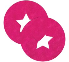 Розовые круглые пестис со звёздочками