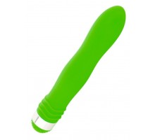 Зеленый  водонепроницаемый вибратор - 18 см.