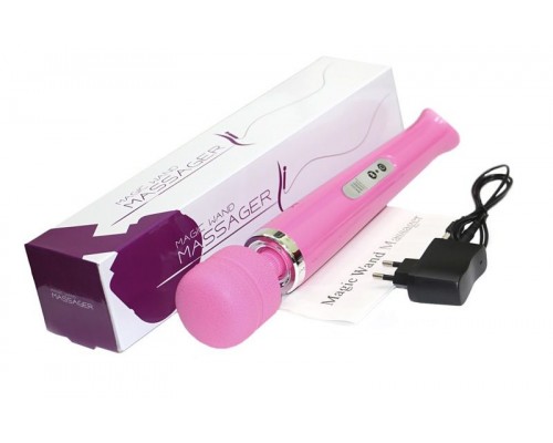 Розовый беспроводной массажер Magic Wand с 10 режимами вибрации