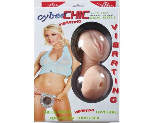 Надувная кукла CYBER CHIC с вибратором и вставками вагина-анус
