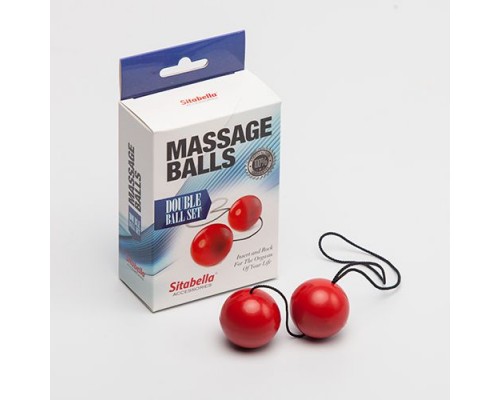 Красные массажные вагинальные шарики